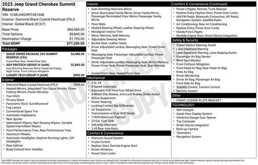 2023 Jeep Grand Cherokee Summit