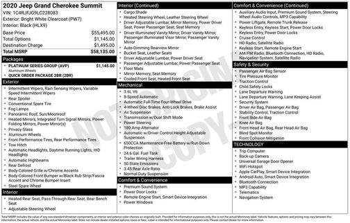 2020 Jeep Grand Cherokee Summit
