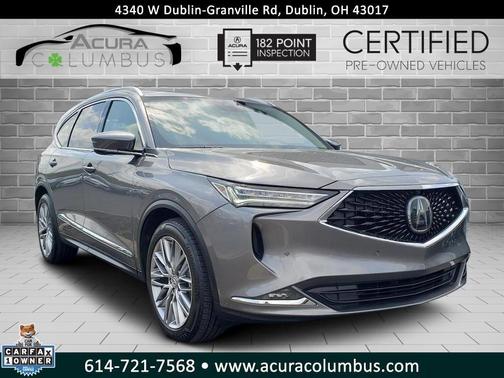 Liquid Carbon Metallic 2023 Acura MDX Advance