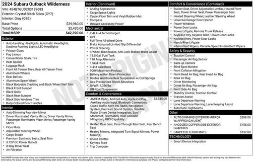2024 Subaru Outback Wilderness
