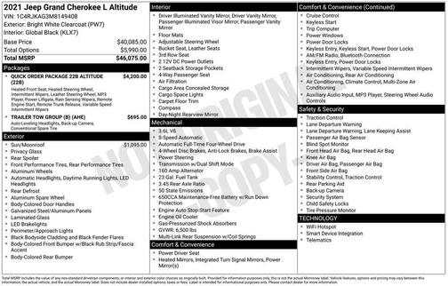 2021 Jeep Grand Cherokee L Laredo