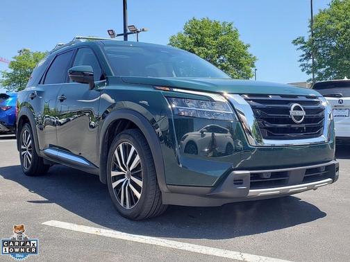 Obsidian Green 2023 Nissan Pathfinder Platinum