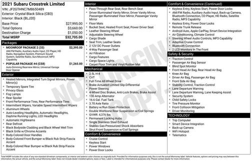 2021 Subaru Crosstrek Limited