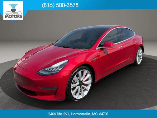 Red Multi-Coat 2019 Tesla Model 3 Performance