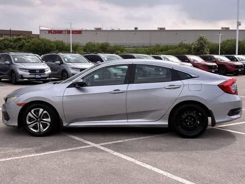 Beige 2017 Honda Civic LX