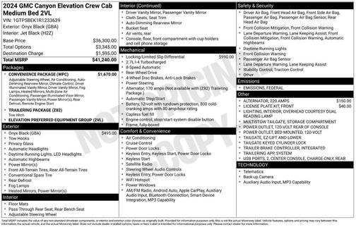 2024 GMC Canyon Elevation