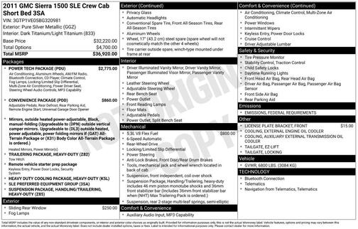 2011 GMC Sierra 1500 SLE