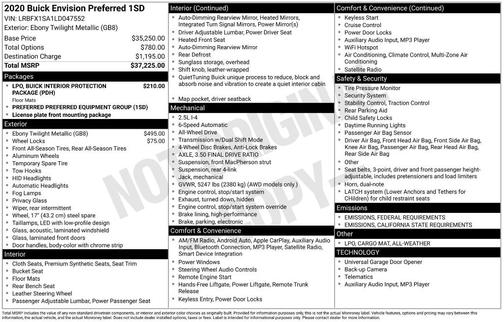 2020 Buick Envision Preferred