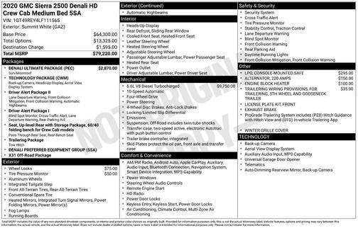 2020 GMC Sierra 2500 Denali
