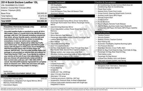 2014 Buick Enclave Leather