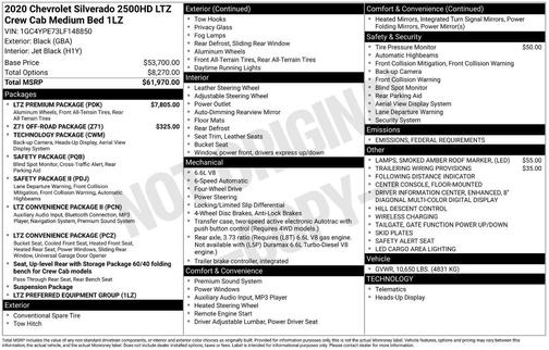 2020 Chevrolet Silverado 2500 LTZ