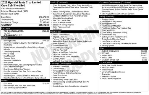 2023 Hyundai SANTA CRUZ 2.5T Limited