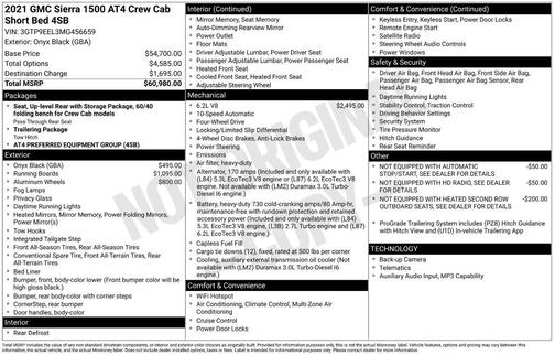 2021 GMC Sierra 1500 AT4