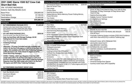 2021 GMC Sierra 1500 SLT