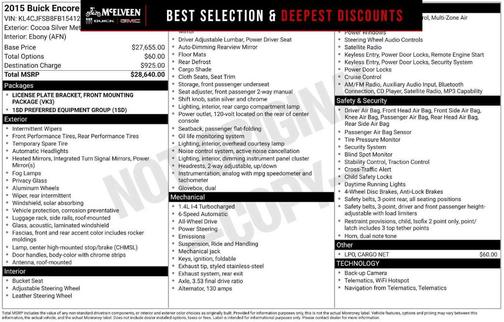 Cocoa Silver Metallic 2015 Buick Encore Convenience