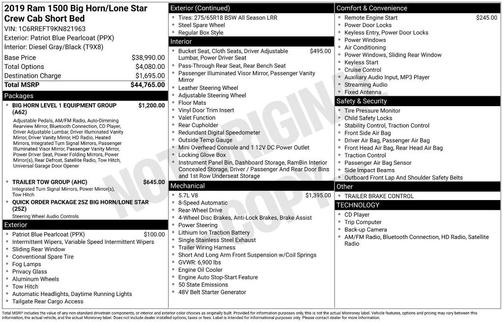 2019 RAM 1500 Big Horn