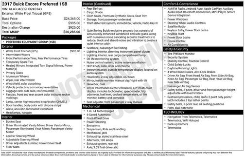 2017 Buick Encore Preferred