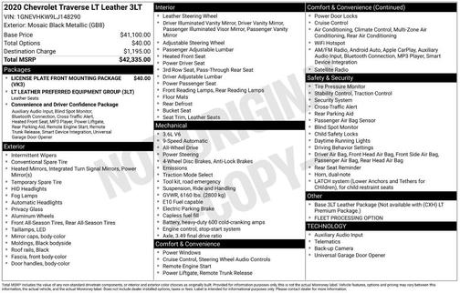 2020 Chevrolet Traverse LT Leather