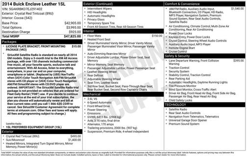2014 Buick Enclave Leather