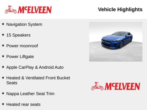 Blue 2021 Kia Stinger GT2