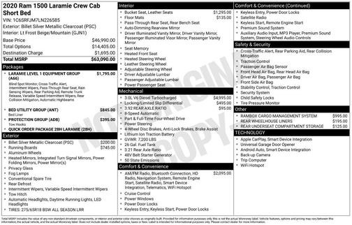 2020 RAM 1500 Laramie