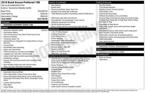 2018 Buick Encore Preferred