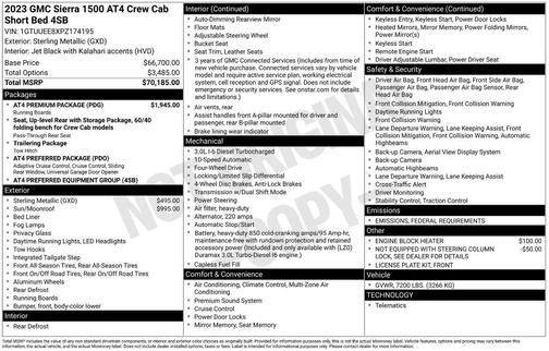 2023 GMC Sierra 1500 AT4