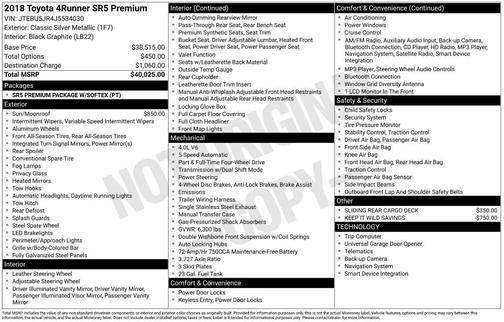 2018 Toyota 4Runner SR5 Premium