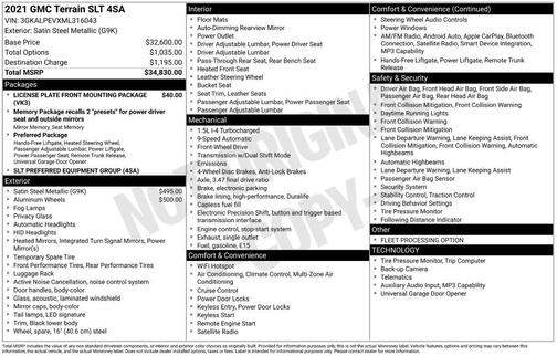 Steel Metallic 2021 GMC Terrain SLT