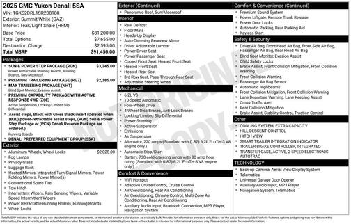2025 GMC Yukon Denali