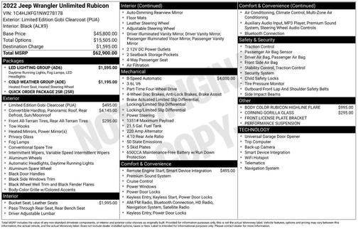 2022 Jeep Wrangler Unlimited Rubicon