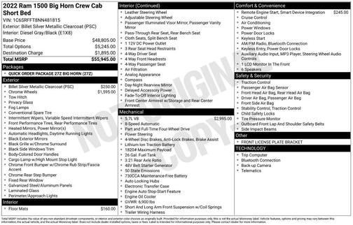 2022 RAM 1500 Big Horn