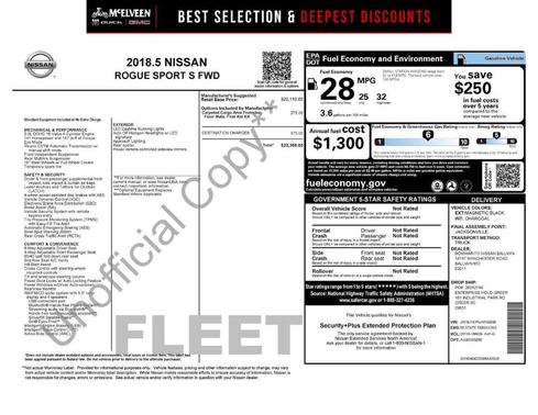 Magnetic Black 2018 Nissan Rogue Sport S