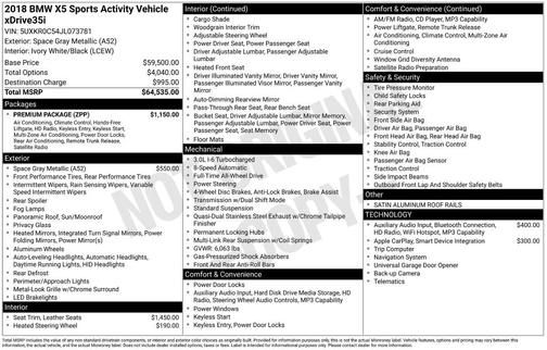 2018 BMW X5 xDrive35i