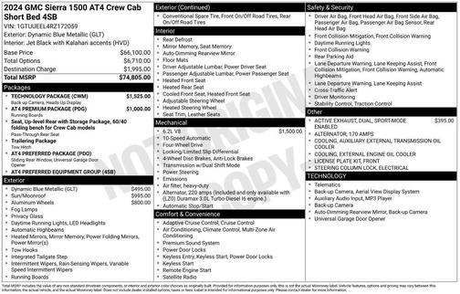 2024 GMC Sierra 1500 AT4