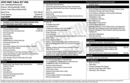 2023 GMC Yukon SLT