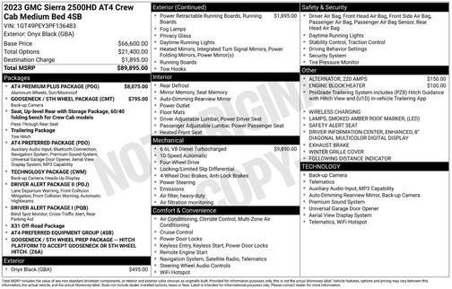 Onyx Black 2023 GMC Sierra 2500 AT4