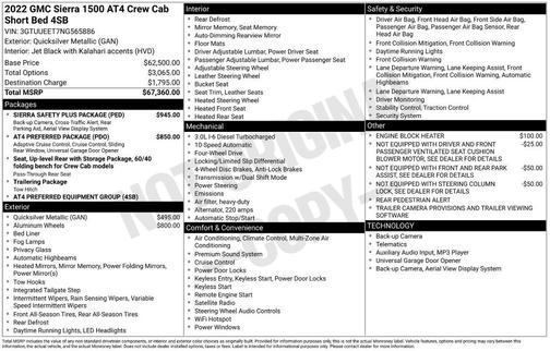 2022 GMC Sierra 1500 AT4