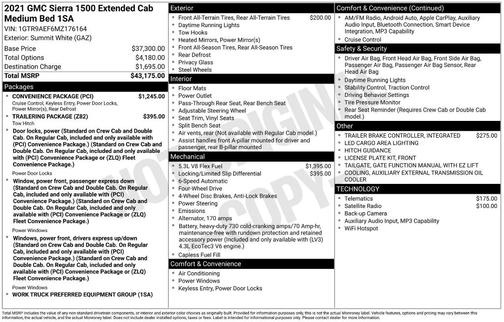 Summit White 2021 GMC Sierra 1500 DOUBLE CAB 147
