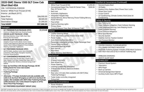 White Frost 2020 GMC Sierra 1500 SLT