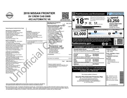 2018 Nissan Frontier SV