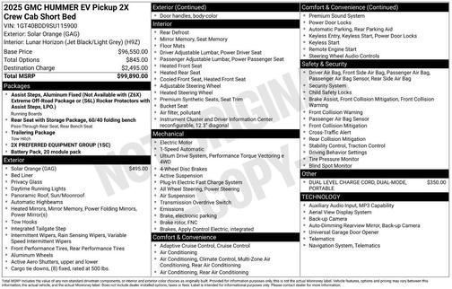 2025 GMC HUMMER EV Pickup 2X