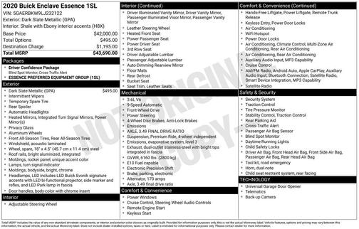 2020 Buick Enclave Essence