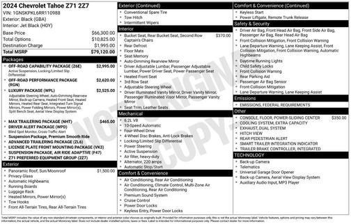2024 Chevrolet Tahoe Z71