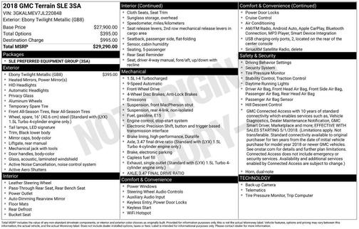 2018 GMC Terrain SLE