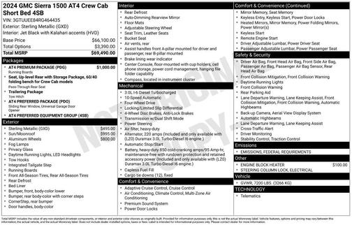 2024 GMC Sierra 1500 AT4