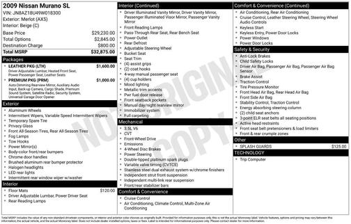 2009 Nissan Murano SL