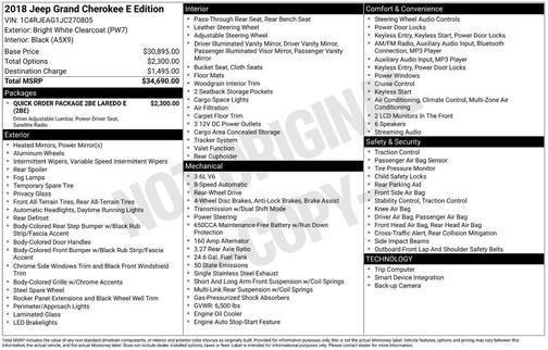 2018 Jeep Grand Cherokee Laredo