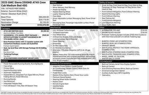Summit White 2025 GMC Sierra 2500 AT4X