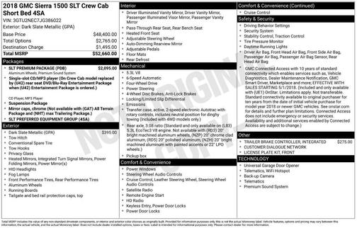 2018 GMC Sierra 1500 SLT